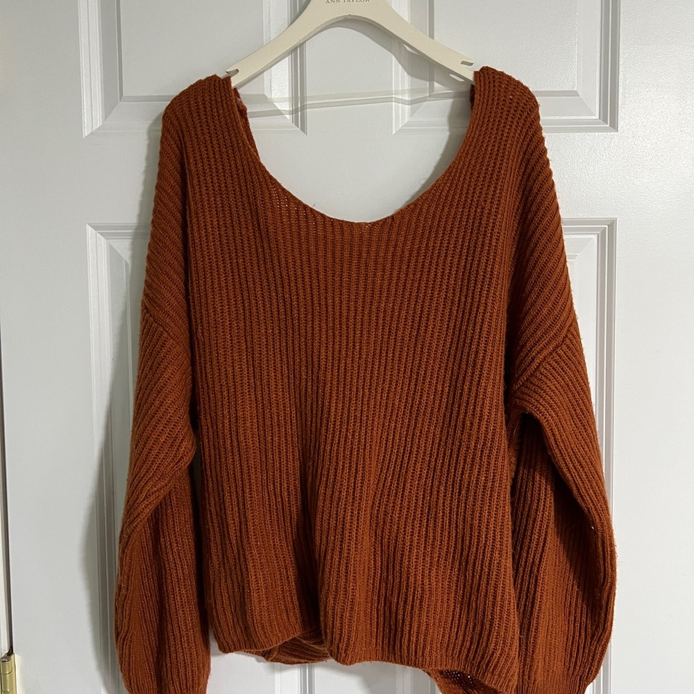 Rue21 Warm Rust Knit Sweater